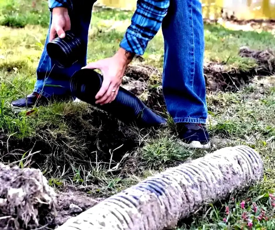French Drain Implementation in Residential Lawn in Dayton, OH French Drain Implementation in Residential Lawn in Dayton, OH